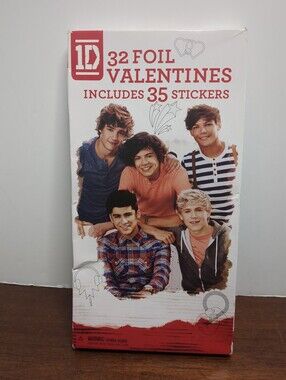 2012 ONE DIRECTION 1D Valentine Cards 32 Cards+35 Stickers+Poster NEW SEALED!